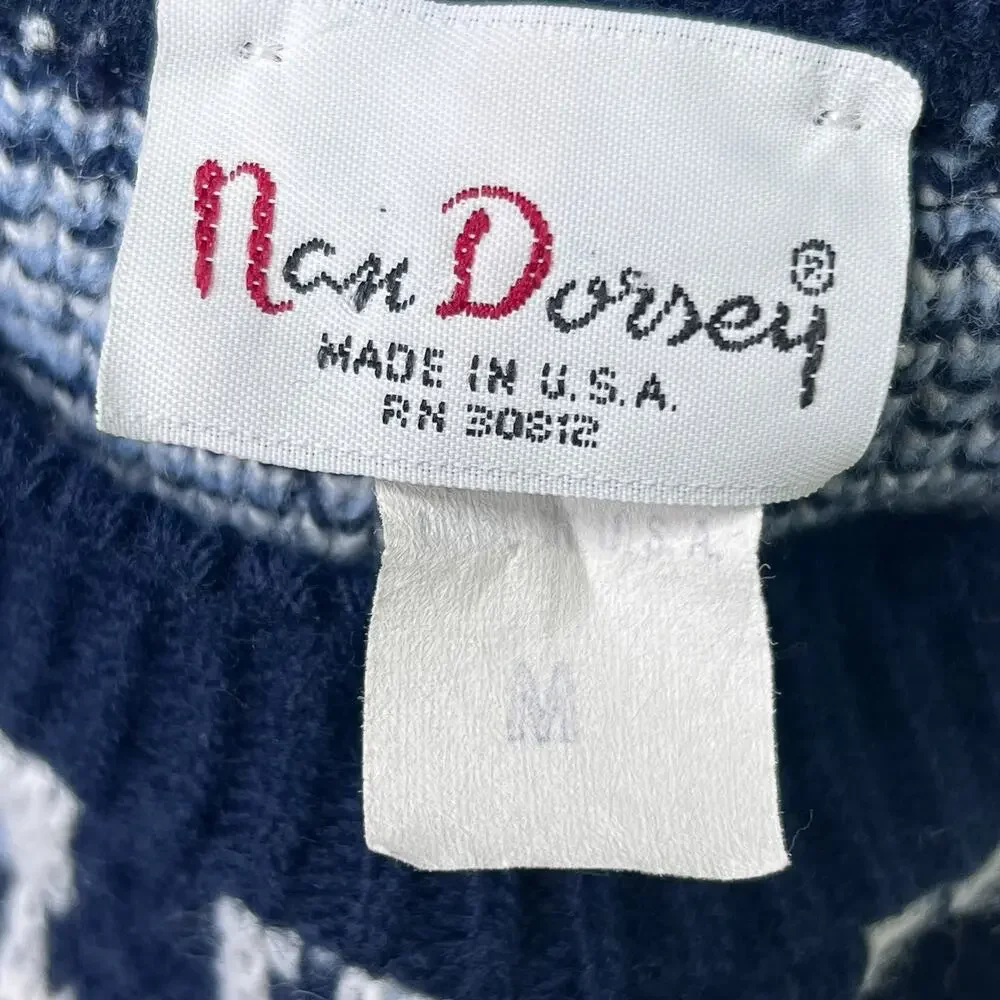 Vintage Geometric Sweater 80s Argyle Diamond Knit Blue White Eclectic Grandpa